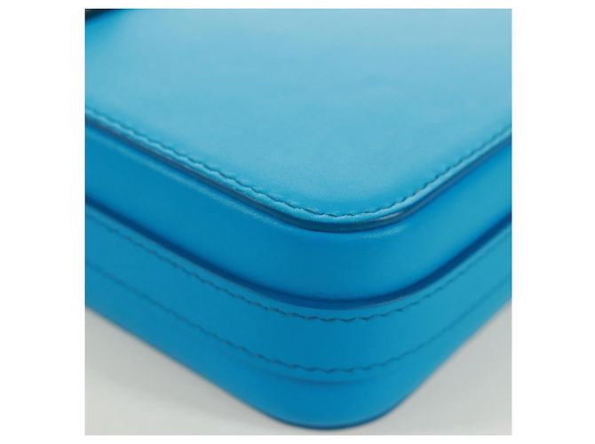 Borsa a Spalla Christian Dior in Pelle Blu Argento Auth 161745M - vista 10