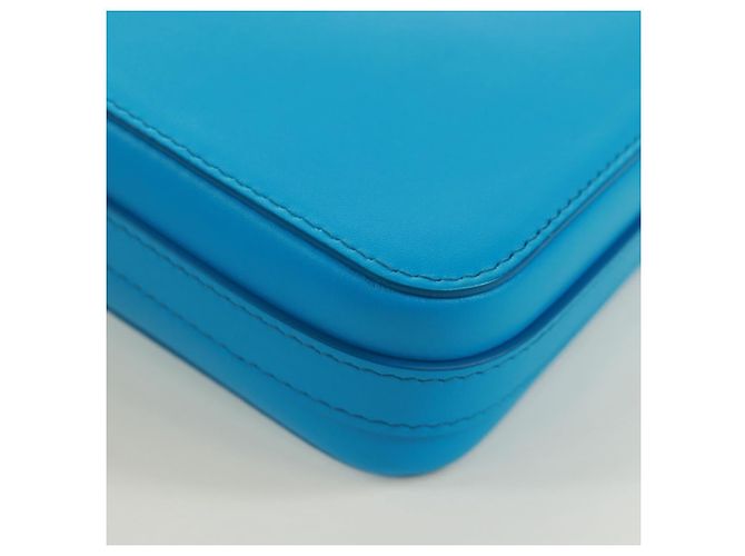 Borsa a Spalla Christian Dior in Pelle Blu Argento Auth 161745M - vista 12