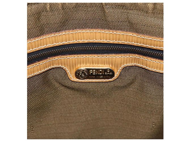 FENDI Zucca Canvas Handtasche Braun Schwarz Auth ep13422 - Ansicht 17