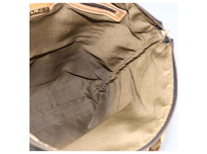 FENDI Zucca Canvas Handtasche Braun Schwarz Auth ep13422 - Ansicht 18
