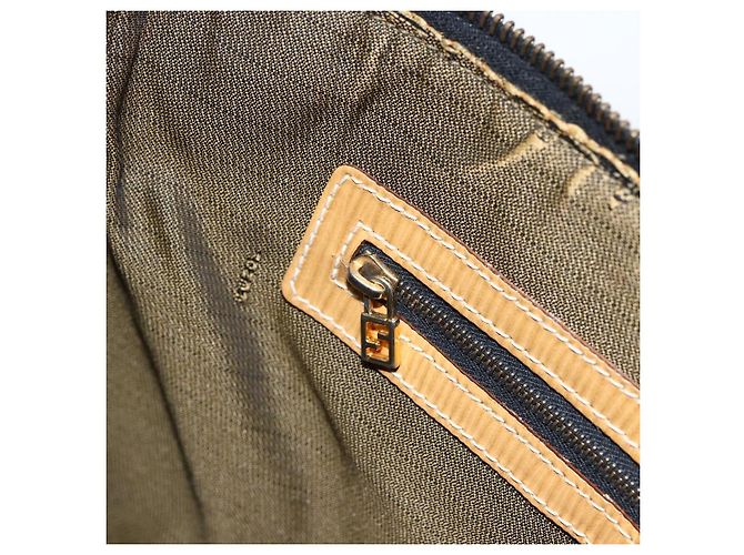 FENDI Zucca Canvas Handtasche Braun Schwarz Auth ep13422 - Ansicht 20