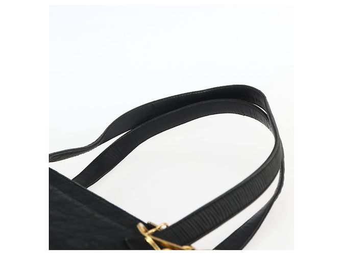 Bolsa Tote Canage Christian Dior em Nylon Preto Dourado Auth 173544 - vista 8