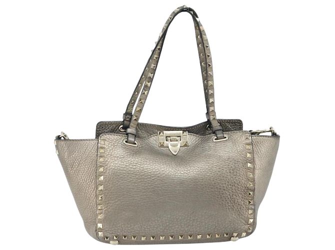 Valentino Borsa Tote in pelle 2 in 1 oro Auth BA10421 D'oro - vista 13