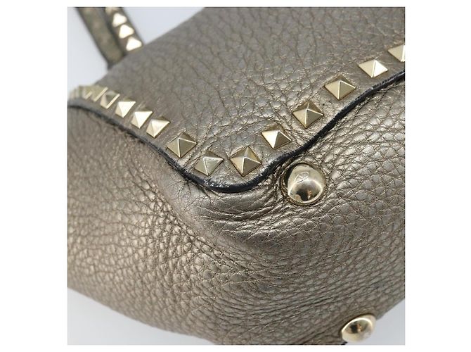 Valentino Borsa Tote in pelle 2 in 1 oro Auth BA10421 D'oro - vista 15