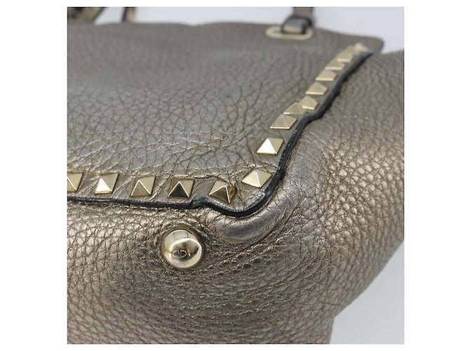 Valentino Borsa Tote in pelle 2 in 1 oro Auth BA10421 D'oro - vista 16