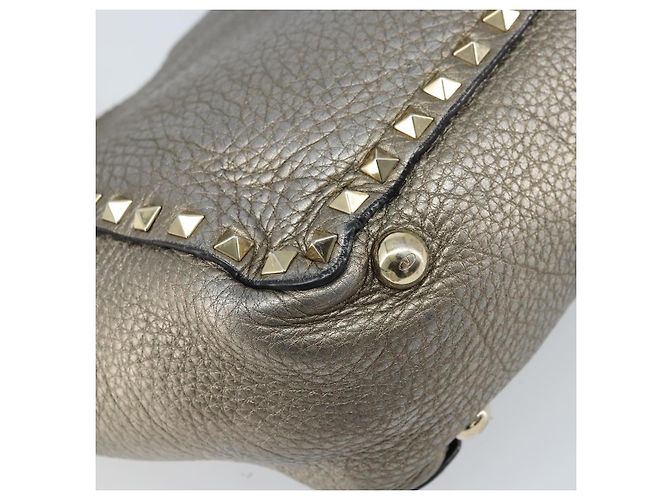 Valentino Borsa Tote in pelle 2 in 1 oro Auth BA10421 D'oro - vista 17