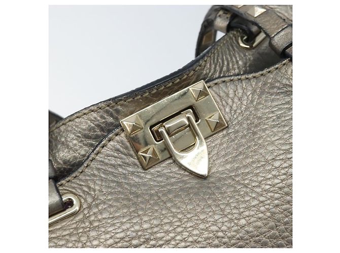 Valentino Borsa Tote in pelle 2 in 1 oro Auth BA10421 D'oro - vista 18