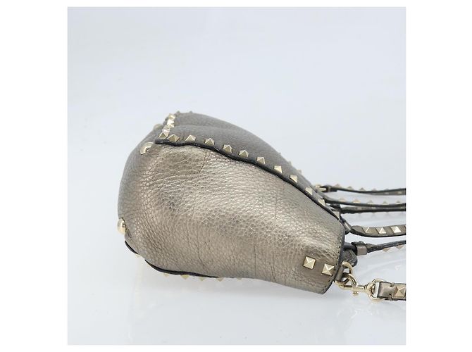 Valentino Borsa Tote in pelle 2 in 1 oro Auth BA10421 D'oro - vista 3