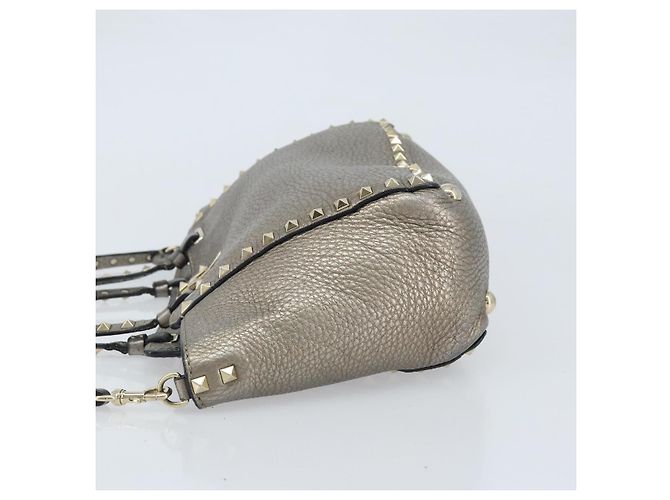 Valentino Borsa Tote in pelle 2 in 1 oro Auth BA10421 D'oro - vista 4