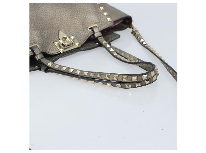 Valentino Borsa Tote in pelle 2 in 1 oro Auth BA10421 D'oro - vista 7