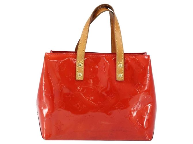 LOUIS VUITTON Monogram Vernis Reade PM Handtasche Rot M91088 LV Auth 173241 - Ansicht 13