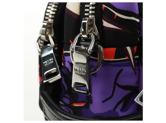 PRADA Collaborazione Universale Studio Borsa Frankenstein Nylon Viola Auth 171848M Argento Porpora - vista 10