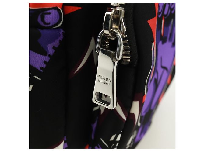 PRADA Collaborazione Universale Studio Borsa Frankenstein Nylon Viola Auth 171848M Argento Porpora - vista 17