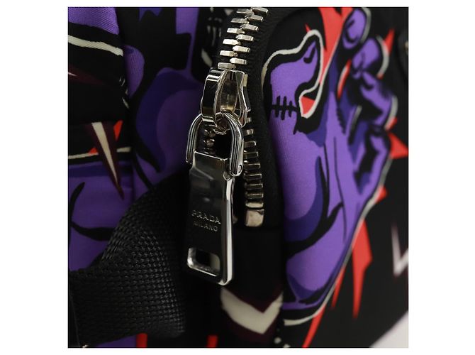 PRADA Collaborazione Universale Studio Borsa Frankenstein Nylon Viola Auth 171848M Argento Porpora - vista 20