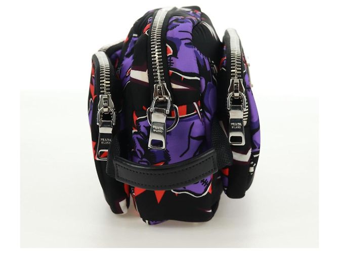PRADA Collaborazione Universale Studio Borsa Frankenstein Nylon Viola Auth 171848M Argento Porpora - vista 3