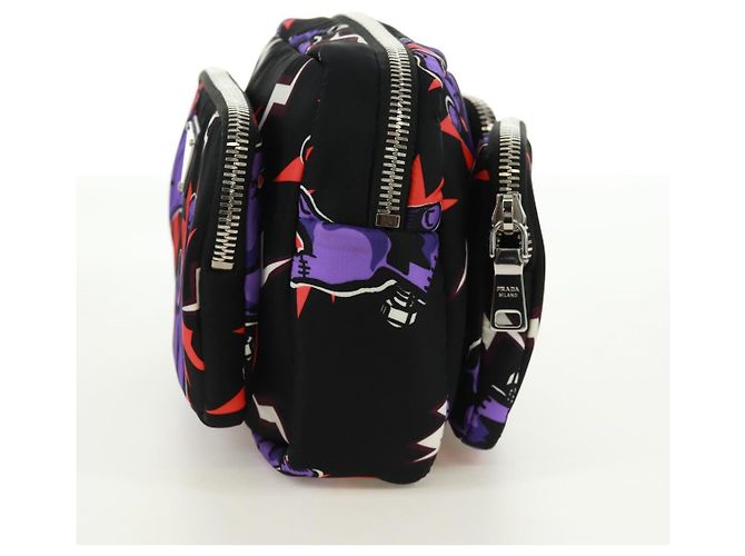 PRADA Collaborazione Universale Studio Borsa Frankenstein Nylon Viola Auth 171848M Argento Porpora - vista 6