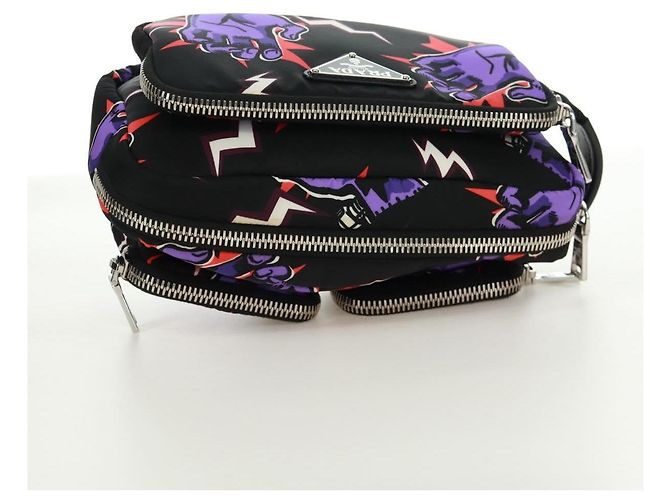 PRADA Collaborazione Universale Studio Borsa Frankenstein Nylon Viola Auth 171848M Argento Porpora - vista 7