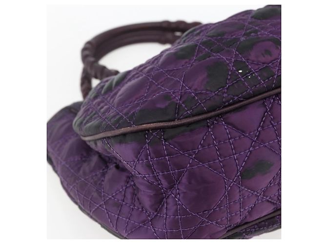 Borsa Canage in nylon viola argento Christian Dior Auth fm5125 Porpora - vista 11