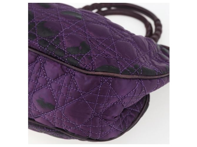 Borsa Canage in nylon viola argento Christian Dior Auth fm5125 Porpora - vista 12