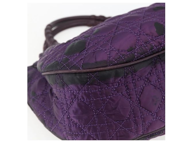 Borsa Canage in nylon viola argento Christian Dior Auth fm5125 Porpora - vista 13