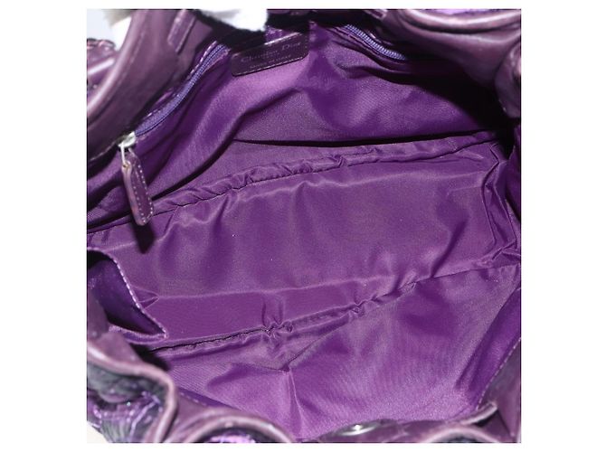 Borsa Canage in nylon viola argento Christian Dior Auth fm5125 Porpora - vista 16