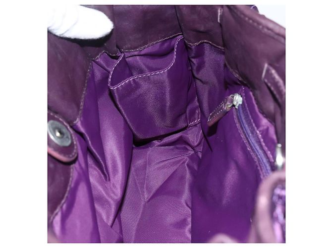 Borsa Canage in nylon viola argento Christian Dior Auth fm5125 Porpora - vista 18
