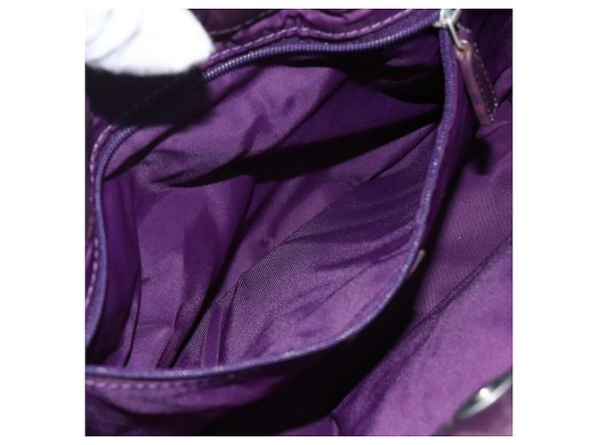 Borsa Canage in nylon viola argento Christian Dior Auth fm5125 Porpora - vista 20
