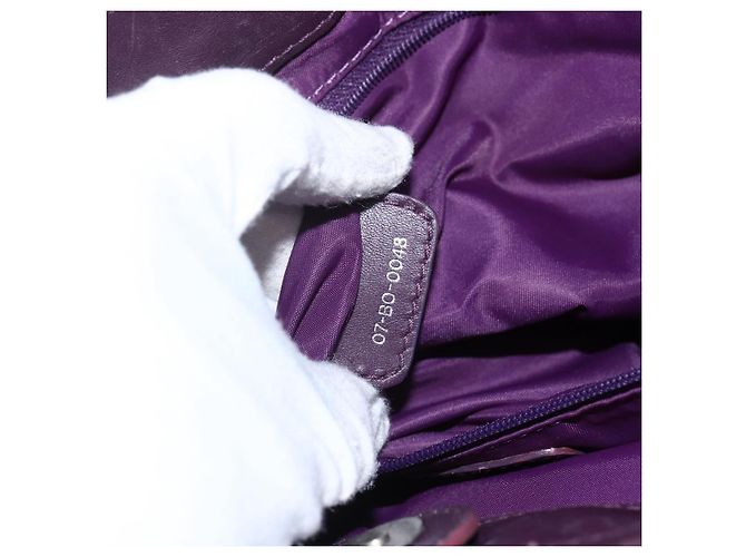 Borsa Canage in nylon viola argento Christian Dior Auth fm5125 Porpora - vista 21