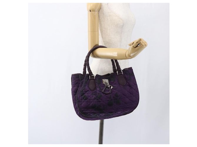 Borsa Canage in nylon viola argento Christian Dior Auth fm5125 Porpora - vista 22