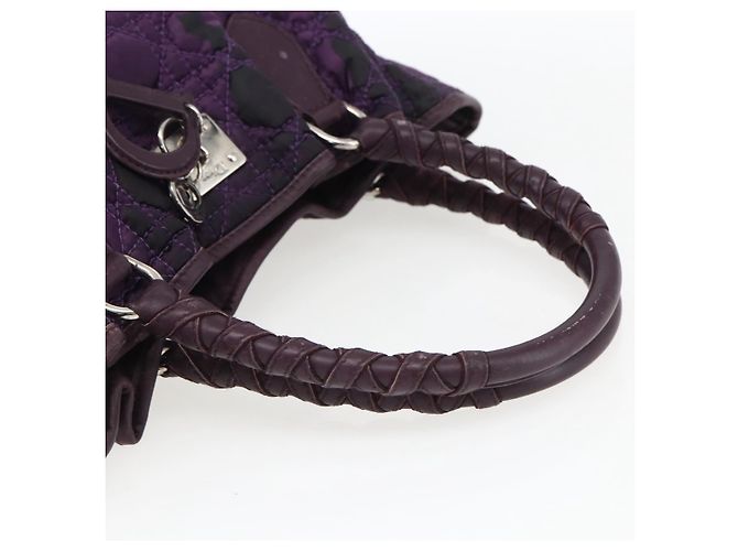 Borsa Canage in nylon viola argento Christian Dior Auth fm5125 Porpora - vista 7
