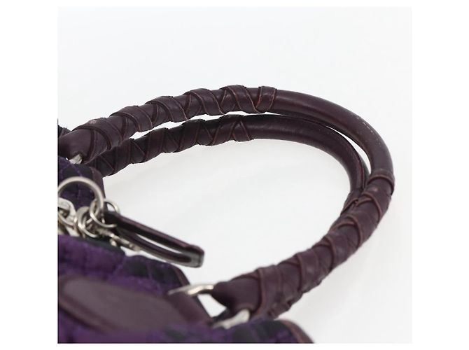 Borsa Canage in nylon viola argento Christian Dior Auth fm5125 Porpora - vista 8