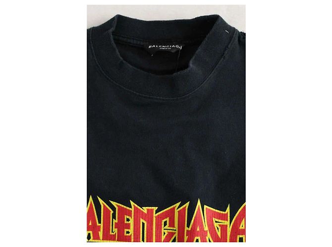 Balenciaga Camiseta de algodón negra Negro - vista 3