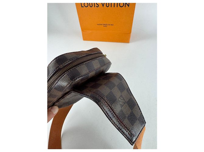 Vintage Louis Vuitton Damier Monogram Bauchtasche braun - Ansicht 12