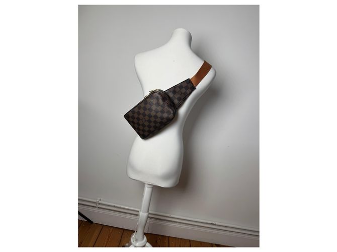 Vintage Louis Vuitton Damier Monogram Bauchtasche braun - Ansicht 8