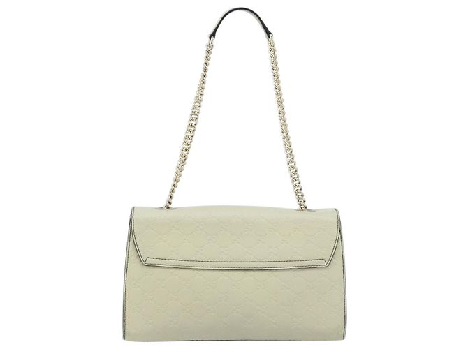 Gucci Emily Chain Flap Guccissima Leather Medium Beige - vista 2