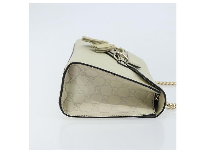 Gucci Emily Chain Flap Guccissima Leather Medium Beige - vista 3