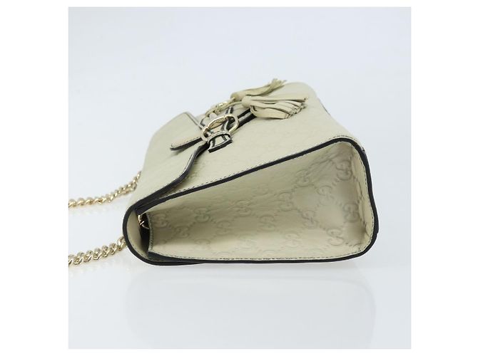 Gucci Emily Chain Flap Guccissima Leather Medium Beige - vista 4