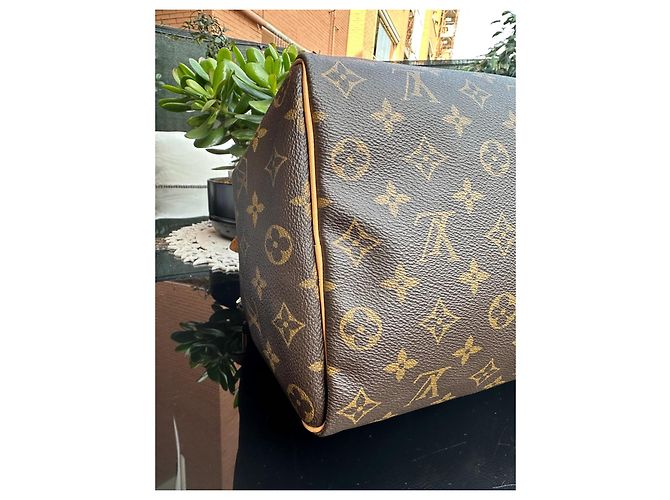 Borsa Louis Vuitton Speedy 35 Monogram Marrone - vista 11