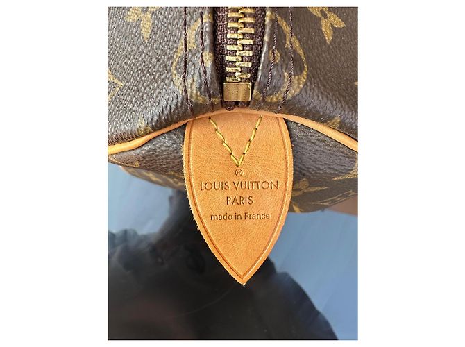 Borsa Louis Vuitton Speedy 35 Monogram Marrone - vista 14