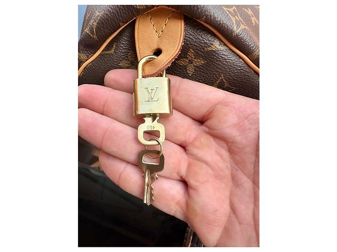 Borsa Louis Vuitton Speedy 35 Monogram Marrone - vista 9