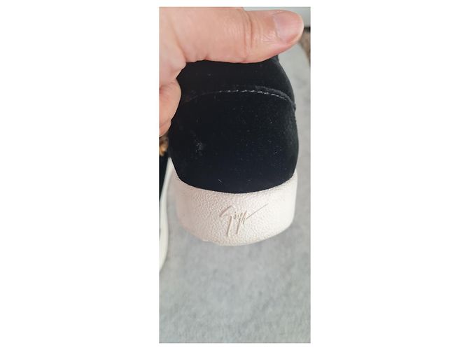 Giuseppe Zanotti Speakers Sneaker Schwarz Leder und Samt - Ansicht 4