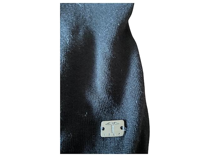 Autre Marque IZAC Rollkragenpullover aus extrafeiner Merinowolle ✨ Schwarz - Ansicht 3