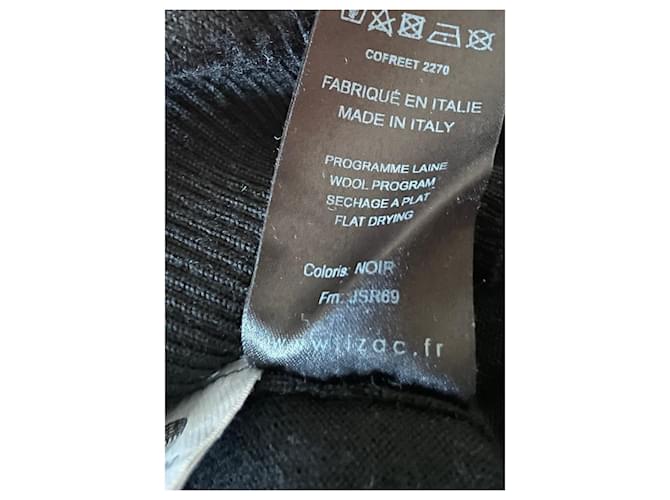 Autre Marque IZAC Rollkragenpullover aus extrafeiner Merinowolle ✨ Schwarz - Ansicht 8
