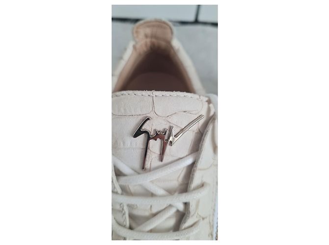 Giuseppe Zanotti Sneakers aus Kroko-Leder Weiß - Ansicht 2