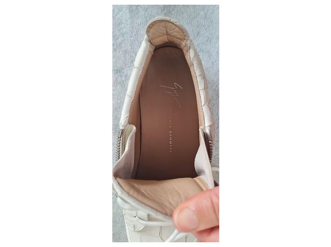 Giuseppe Zanotti Sneakers aus Kroko-Leder Weiß - Ansicht 6