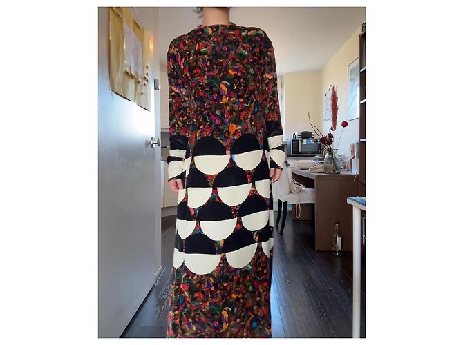 Dries Van Noten Samtkleid Mehrfarben - Ansicht 10