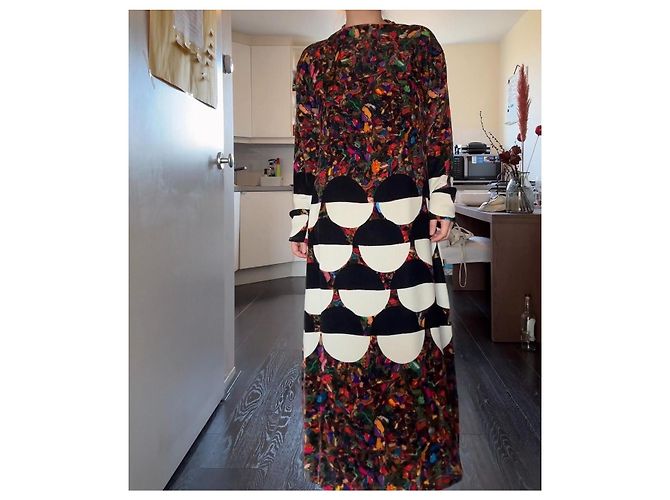 Dries Van Noten Samtkleid Mehrfarben - Ansicht 11