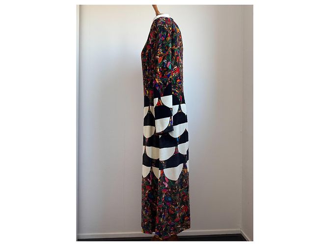 Dries Van Noten Samtkleid Mehrfarben - Ansicht 7