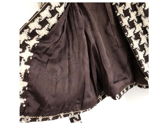 Chaqueta de pata de gallo 'París-Moscú' Pre-Fall 2009 de Chanel Castaño - vista 10