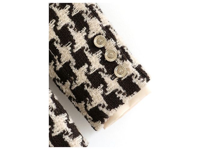 Chaqueta de pata de gallo 'París-Moscú' Pre-Fall 2009 de Chanel Castaño - vista 6